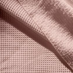 Tissu Nid d'abeille envers Eponge CosyWave Rose poudré