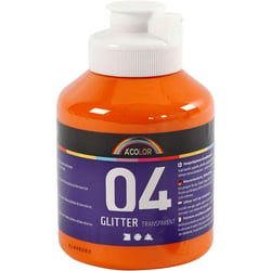 Peinture Acrylique Scintillante, orange, 500 ml/ 1 flacon