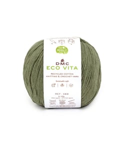 Fil de coton recyclé ECO VITA pour tricot et crochet - 100GR - DMC 198 Laurier