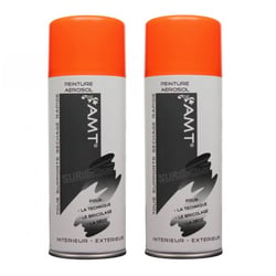 lot de 2 sprays de peinture - orange fluo - AMT