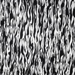 Tissu Jersey Milano lignes blanches sur fond Noir