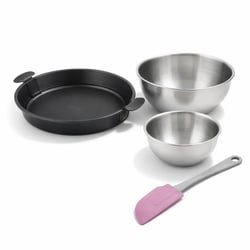 Set de 4 ustensiles de pâtisserie moule à gâteaux bol et spatule Black mettallic Black mettallic Zenker  Black mettallic