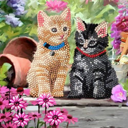 CRYSTAL ART Kit carte broderie diamant 18x18cm Chatons