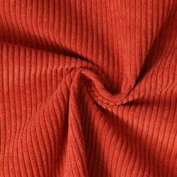 Tissu Velours d'ameublement côtelé Emy uni Terracotta