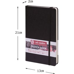 Carnet de croquis Talens Art Creation - Papier lisse, ivoire - Noir - 13 x 21 cm