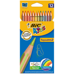 Crayon de couleur BIC Kids Tropicolors 2 - 18 crayons - Bois - Multicolore
