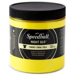 Encre jaune phosphorescente night glo pour tissu pour sérigraphie - Speedball
