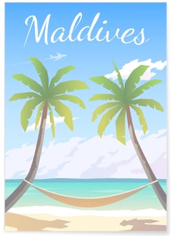 Affiche Maldives | A3 : 29,7x42cm