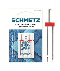 Lot de 2 Aiguilles machine à coudre Double Universal 4.0/90 - 130/705 H ZWI - Schmetz