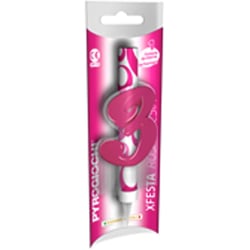 Fontaine Lumineuse Rose chiffre 3