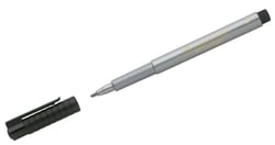 Lot de 10 stylos feutres permanents - FABER-CASTELL - encre de Chine pigmentée - 1,5 mm - Argent