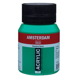 Peinture Acrylique - Vert permanent foncé - 619 - Amsterdam - Pot de 500ml