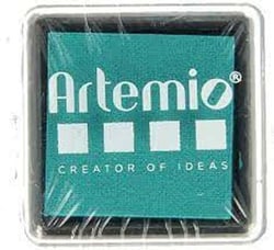 Encreur turquoise 3cm x 3cm ARTEMIO