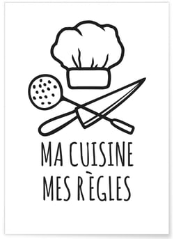 Affiche Ma cuisine - Mes règles | A3 : 29,7x42cm