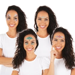Strass autocollant pour le visage - modèle aléatoire