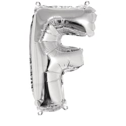 Ballon Lettre F, 40cm, 1pce. , argent
