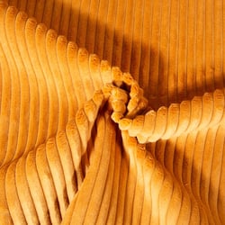 Tissu Doudou côtelé d'ameublement 10 mm uni Ocre
