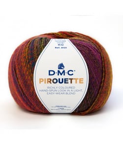 Fil à tricoter PIROUETTE - 200gr - DMC 843 Rouge