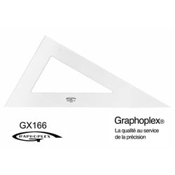 Graphoplex - Equerre 60° 3 bords droits 50 cm
