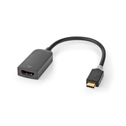 Nedis Adaptateur USB 3.2 Gen 1 USB-C Mâle vers HDMI Femelle 4K 60Hz 0.2m Noir