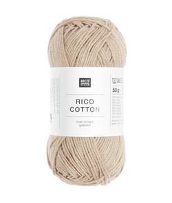 Coton à tricoter ou à crocheter Rico Cotton - Rico Design 007 Camel