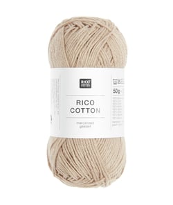 Coton à tricoter ou à crocheter Rico Cotton - Rico Design 007 Camel