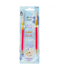 Aiguilles à tricoter circulaires fixes 80 cm Bois Flair Du N°3 au 10 - Pony taille n°5,5