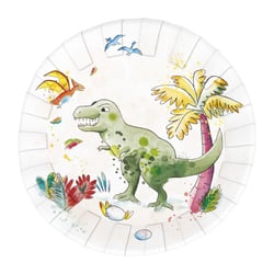 Assiette Ø 23cm - lot de 8 - dinosaures