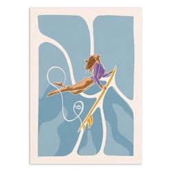 Affiche 50x70 cm - Blue Duckdive - Art Rider