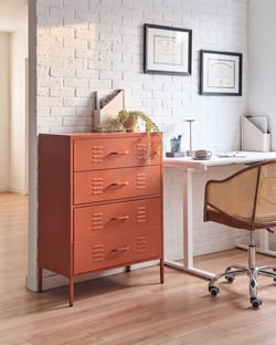 Armoire de bureau Acier Marron doré ENAGO - Beliani