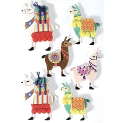 6 STICKERS LAMA EFFET 3D - 60