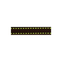 Bobine 25m galon polyester Tiret noir et vert 10mm