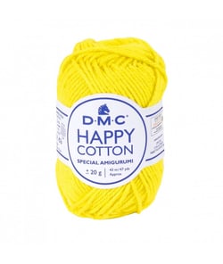 Pelote de 20Gr - coton spécial Amigurumi HAPPY COTTON - PPSC - Oeko Tex- Dmc 788 Jaune