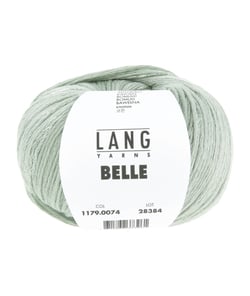 Pelote de Coton à tricoter et crocheter BELLE - Lang Yarns 74 Vert