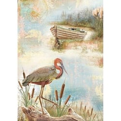 1 feuille de papier de riz 22 x 32 cm Ciao Bella HERON 154