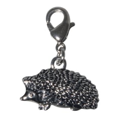 Breloque Hérisson en métal argenté 1,9x1cm