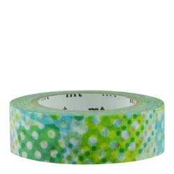 Masking tape - collage pois bleu - negapoji dot blue - 10 m x 15mm