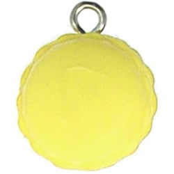 MégaCréa - Macaron pâte polymère Ø 15 mm Citron