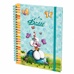 Cahier à spirale A5 Diddl bleu   80 pages