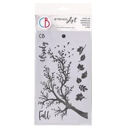 Pochoir plastique souple réutilisable 24 x 14.5 cm Ciao Bella WINDY FALL 58