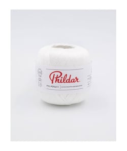 Cotons à Crocheter PHIL PERLE 5 - Phildar Blanc