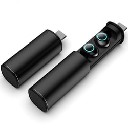 Ecouteurs Bluetooth Sans Fil Rouge Avec Indicateur De Charge LED Stereo Noir YONIS