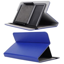 Housse Universelle Tablette Tactile 7 Pouces Porte Carte Simili Cuir Bleu Nuit YONIS