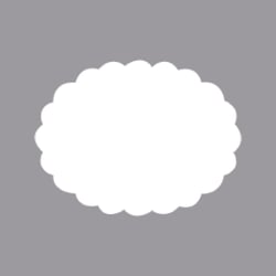 Perforatrice fantaisie: Ovale bord déco, Largeur: 6,35 cm, (2 1 / 2")