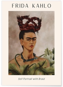 Affiche Frida Kahlo « Self Portrait with Braid » | A3 : 29,7x42cm