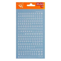 Lettres alphabet Transfert Blanc 6 mm
