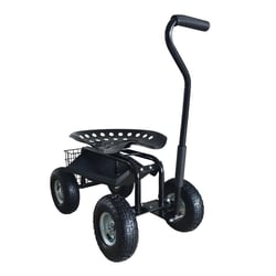 Siege roulant pour jardin noir AG22 Rolling Garden Seat Black - Axi House