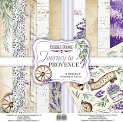 10 papiers scrapbooking 20 x 20 cm FABRIKA DECORU JOURNEY TO PROVENCE