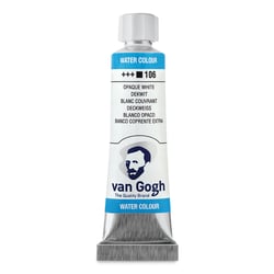 Tube 10 ml - Peinture aquarelle Van Gogh Watercolors - Blanc Extra Opaque n°106 - Extra-fine - Opaque.