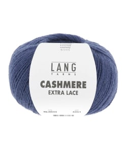 Pelote CASHMERE EXTRA LACE exceptionnelle à tricoter - 25gr- Lang Yarns : Une laine d’exception, douce et luxueuse 0025 Bleu
